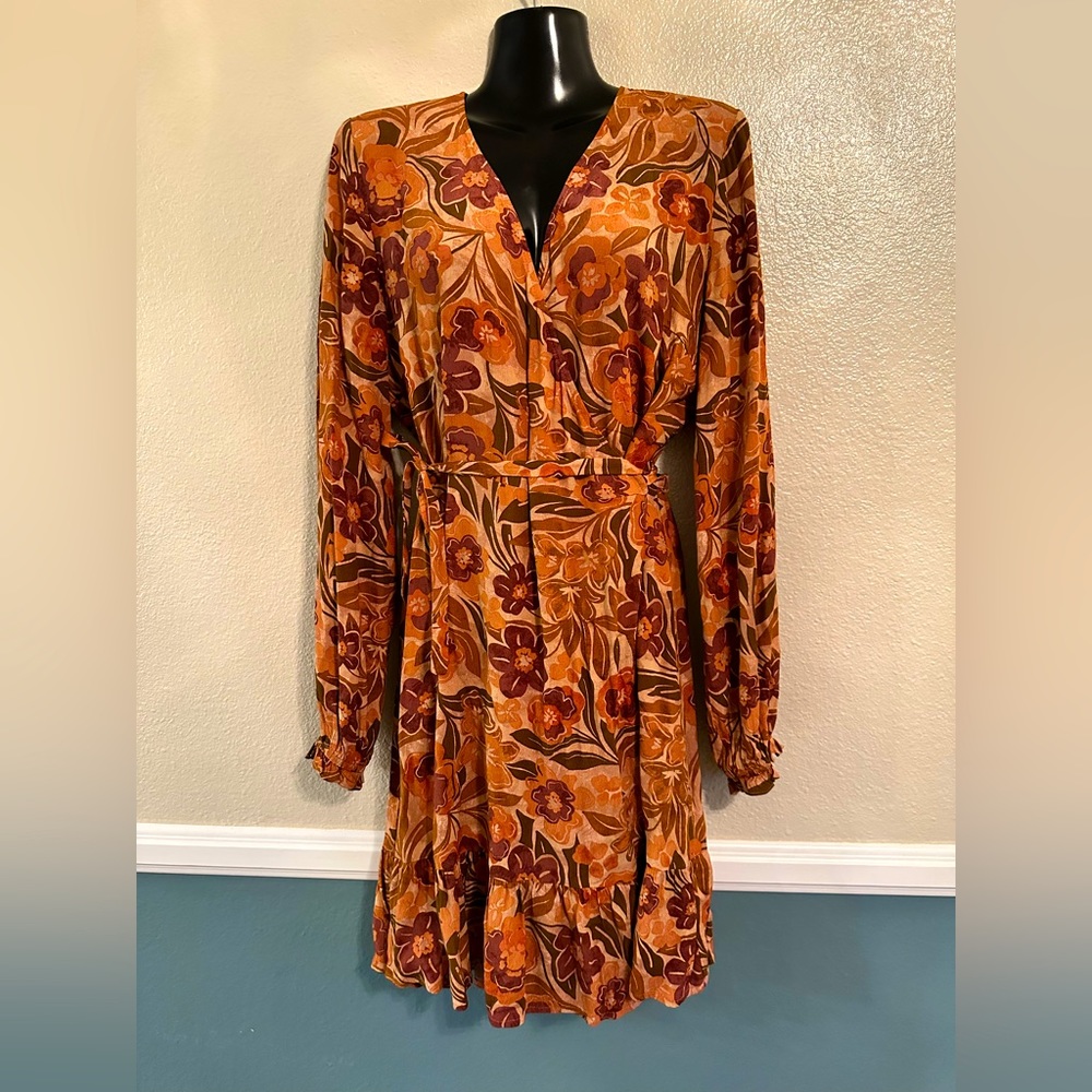 Lovestitch floral wrap dress, size Large